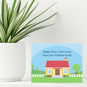 Happy Home Anniversary Custom Realtor Card