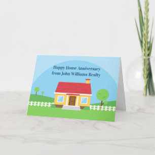 Happy Home Anniversary Custom Realtor Card