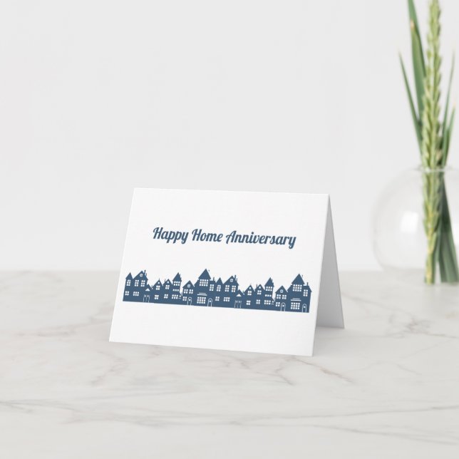 Happy Home Anniversary Realtor Card (Front)
