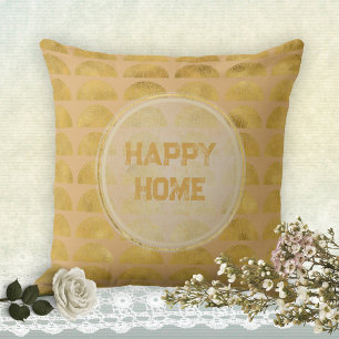 HAPPY HOME Golden Grunge Elegant Stylish Cushion