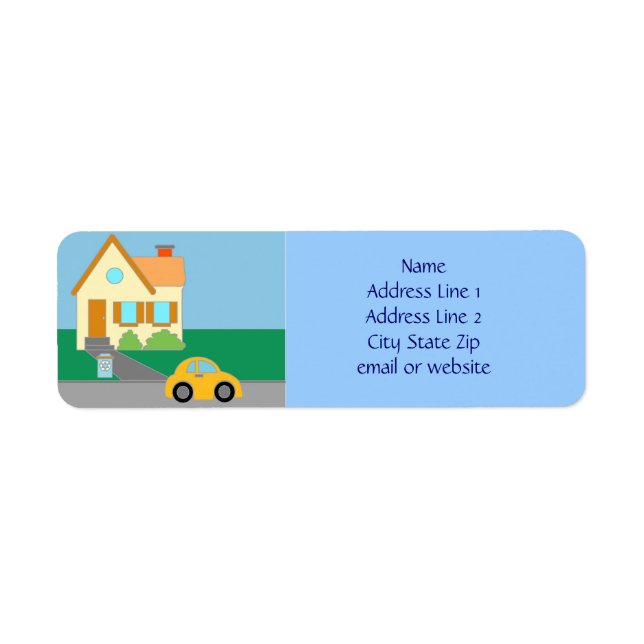 Happy Home Return Address Label (Front)