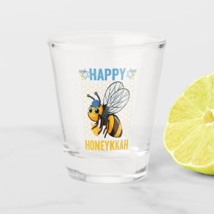 Happy Honeykkah Funny Hanukkah Honey Bee Gift Shot Glass