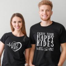 Happy Honeymoon Hubby Newlywed Couple Black