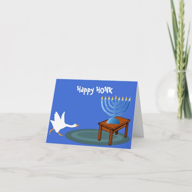 Happy HONK Hannukah card (Front)