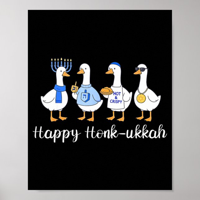 Happy Honkukkah Hanukkah Funny Chanukah Jewish Fes Poster (Front)