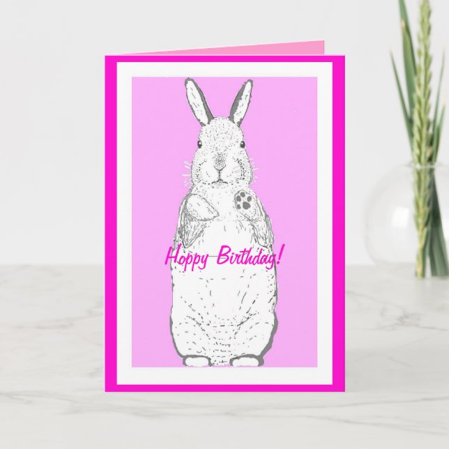 Happy( hoppy) Birthday Card (Front)