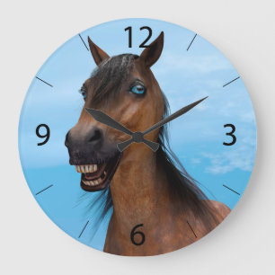 Happy Horse Large Clock