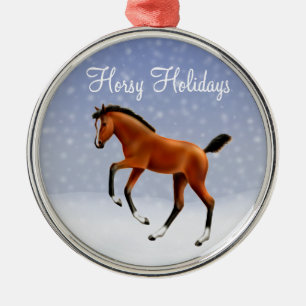 Happy Horsy Holidays Foal Ornament