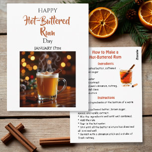 Happy Hot-Buttered Rum Day   January 17th Postcard