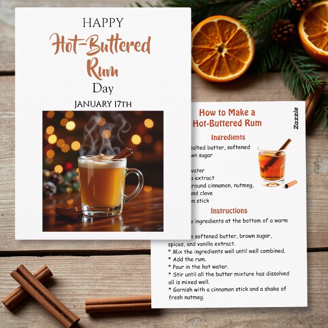 Happy Hot-Buttered Rum Day | January 17th Postcard (Creator Uploaded)