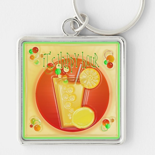 Happy Hour 3-D Keychain (Front)