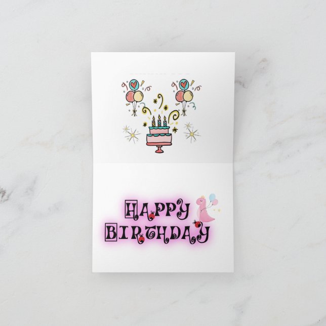 Happy Hour and Getting Old Funny Birthday Card (Inside)