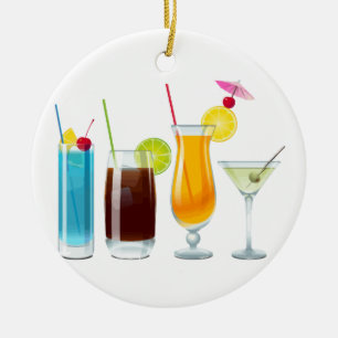 Happy Hour Ceramic Ornament