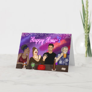 Happy Hour Digital Art Card