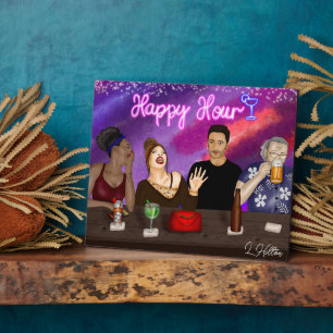 Happy Hour   Digital Art Plaque