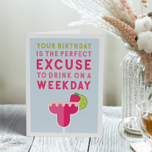 Happy Hour Funny Birthday Card