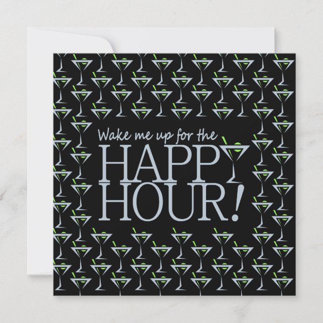 Happy Hour invitation, customise Invitation (Front)