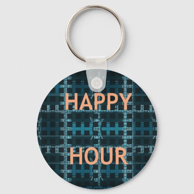 Happy Hour Key Ring (Front)