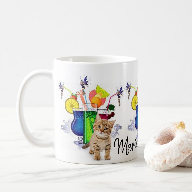 Happy Hour Kitten Fairy Mug (With Donut)