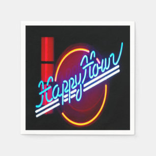 Happy Hour Neon Sign Party Napkins