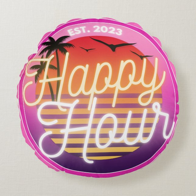 Happy Hour Pillow  (Front)