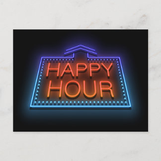 Happy hour. postcard
