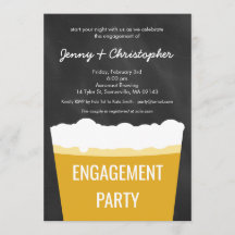 Happy Hour Shower Beer Engagement Party Invite