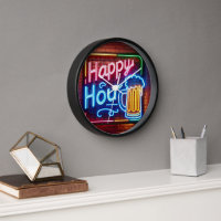Happy Hour Sign On Brick