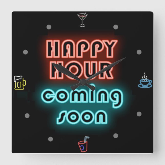 Happy Hour - Wall Clock (Front)