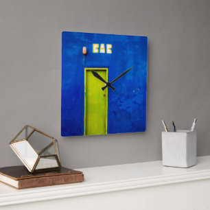 Happy hours square wall clock