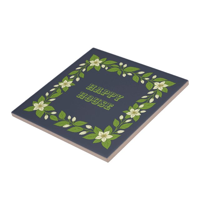 Happy house ceramic tile (Side)