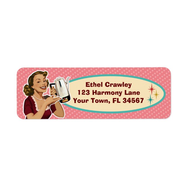 Happy Housewife Return Address Labels (Front)