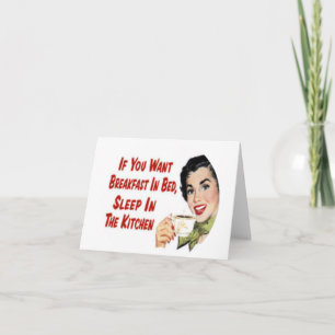 Happy Housewife "Sleep in Kitchen" Anti-Valentine Holiday Card