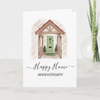 Happy Housiversary Card, Green Door Home Design
