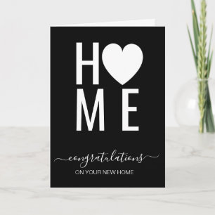 Happy Housiversary Card, HOME Heart Typography Card
