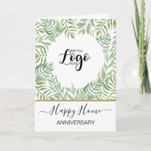 Happy Housiversary Card, Leaf Logo Frame Design Card