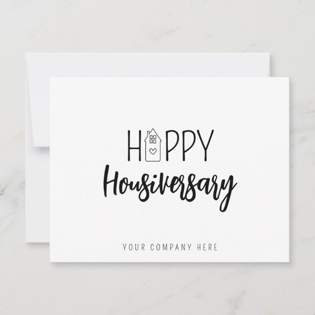 Happy Housiversary Real Estate Card (Front)