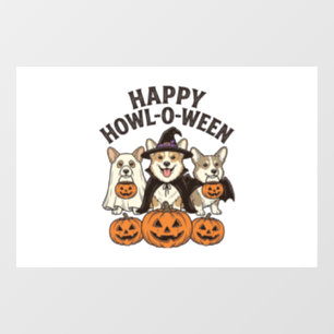 Happy Howl-O-Ween Corgi Halloween Dog Vector Desig