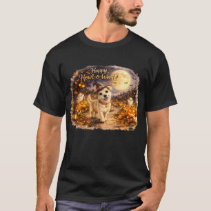 Happy Howl-o-Ween Cute Dog Halloween Design T-Shirt