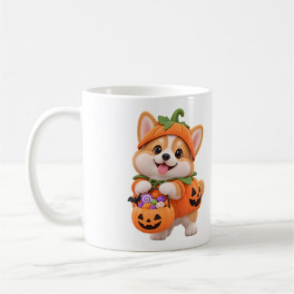Happy Howl-o-ween Cute Pumpkin Corgi Halloween Mug