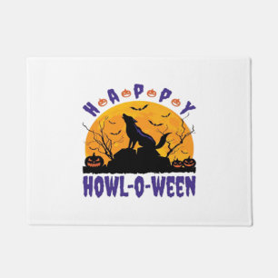 Happy Howl O Ween Howling Halloween Dog Essential Doormat