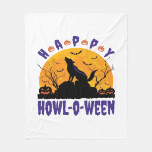 Happy Howl O Ween Howling Halloween Dog Essential Fleece Blanket