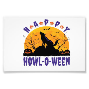 Happy Howl O Ween Howling Halloween Dog Essential Photo Print