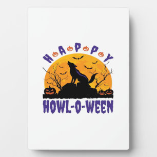 Happy Howl O Ween Howling Halloween Dog Essential Plaque