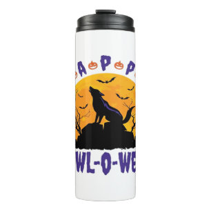 Happy Howl O Ween Howling Halloween Dog Essential Thermal Tumbler