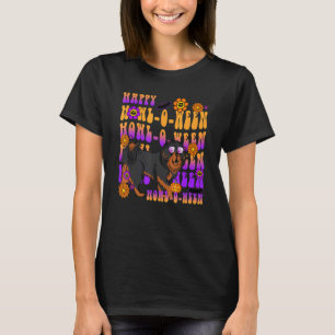 Happy Howl o ween Tibetan Mastiff Dog Flower Groo T-Shirt