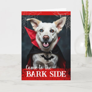 Happy Howl-oween with Vampire Dog Bark Side Card