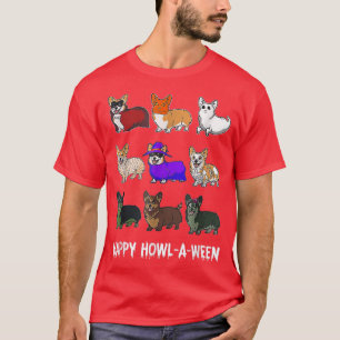 Happy HowlAWeen Corgi Costume Halloween T-Shirt