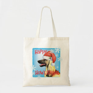 Happy Howliday Afghan Hound Tote Bag