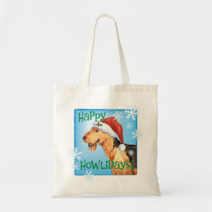 Happy Howliday Airedale Tote Bag